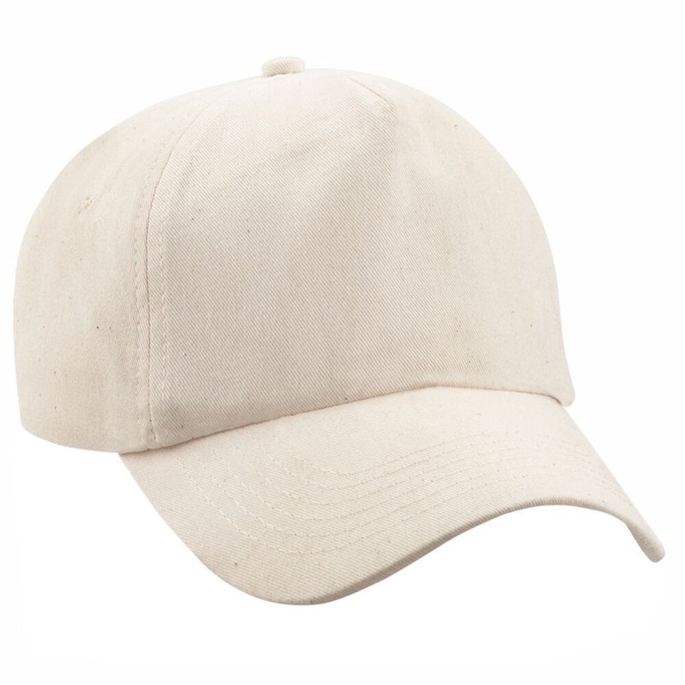 Beechfield Unisex Plain Original 5 Panel Baseball Cap / Natural
